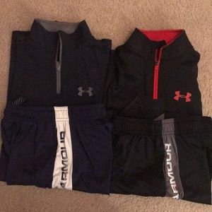 Under Armour shorts and long sleeve sets